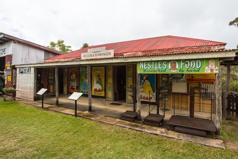 There are over 60 restored buildings at Highfields Pioneer Village near Toowoomba QLD