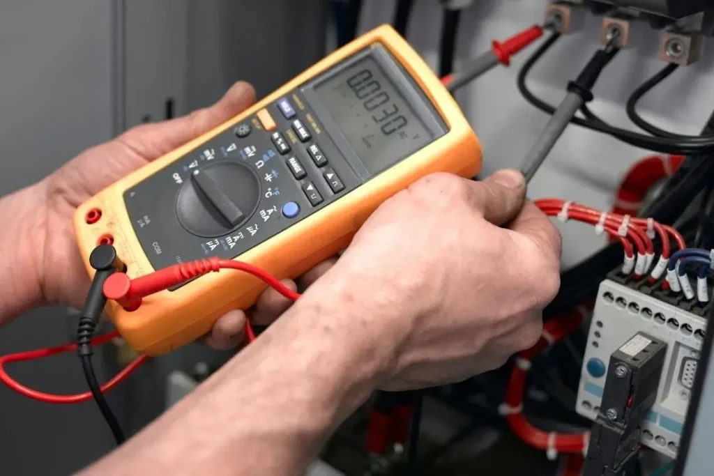 Person conducting an electrical test