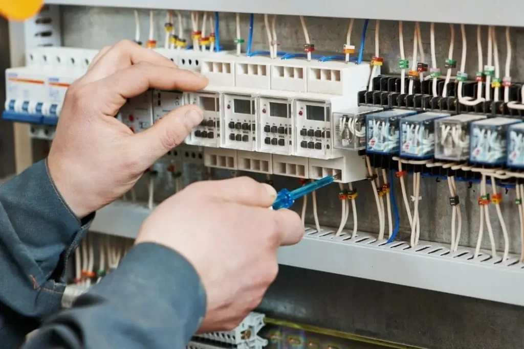 electrician doing electrical work